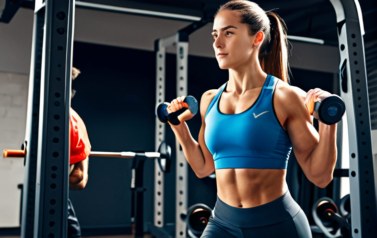 Gym Workout with Anker Soundcore Sport X10**

A person in athletic wear (fully clothed, appropriate attire) is working out at a gym, lifting weights. They are wearing Anker Soundcore Sport X10 wireless earbuds. The background shows other people exercising and gym equipment. Focus on the dynamic movement and the earbuds staying securely in place. Lighting is bright and energetic. safe for work, professional, perfect anatomy, natural proportions, high quality.

**