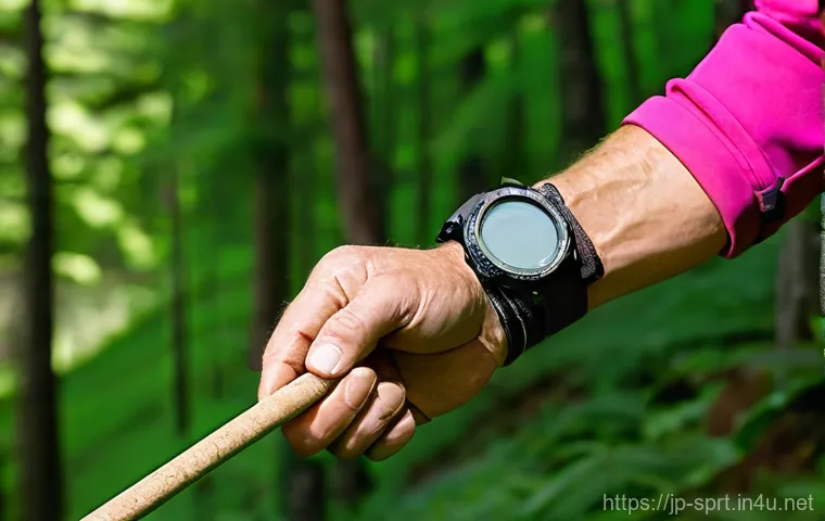 등산용 워킹스틱 비교 - **Prompt 2: Carbon vs. Aluminum Trekking Poles: A Detailed Comparison Display**
    A clear, well-li...